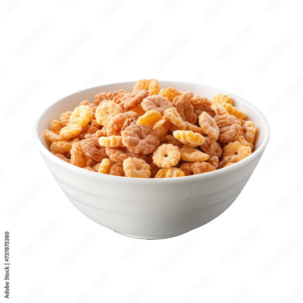 Bowl of flakes isolated on transparent background Bowl of flakes isolated on transparent background