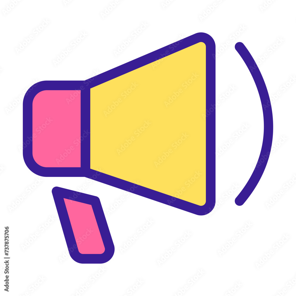 Business Management  Disseminate Icon in Sticker Style