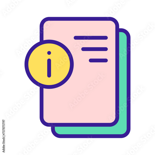 Business Management  Instruction Icon in Sticker Style