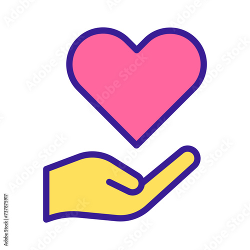 Business Management  Values Icon in Sticker Style
