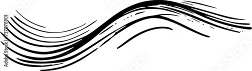 Brush stroke, abstract element.