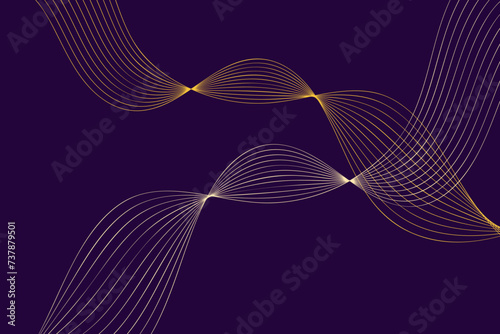 A photograph capturing a purple background adorned with elegant gold lines, creating a visually striking composition