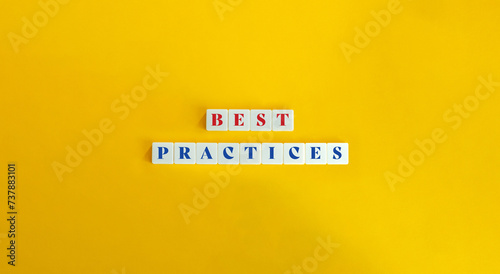 Best Practices Phrase and Text. Professional Procedure, Standard, Set of Guidelines, Working Method.  photo