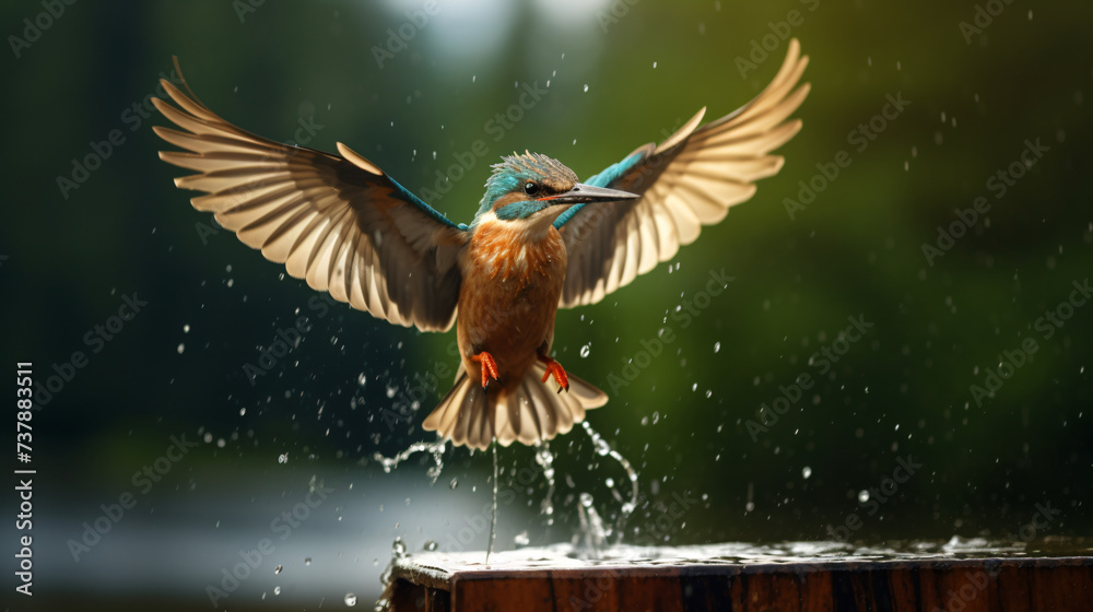 Common European Kingfisher - obrazy, fototapety, plakaty 