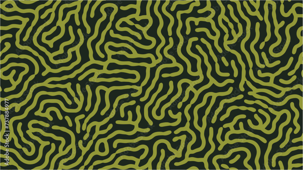 Can be used as swatch in Illustrator. Modern stylish texture with smooth natural maze. Trendy surface design. Abstract wave pattern. Compound organic shapes. Seamless.