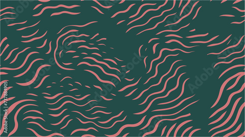 Vector seamless pattern. Digital image with a psychedelic stripes. Topo map with elevation. Animal Camouflage Background. Template for packaging. Vector illustration. Op art.