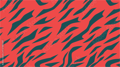 Abstract web background with wavy lines. Seamless pattern with curve spots ornament. Stripe texture. Wavy background. Zebra pattern. Tiger fur background. Vector.