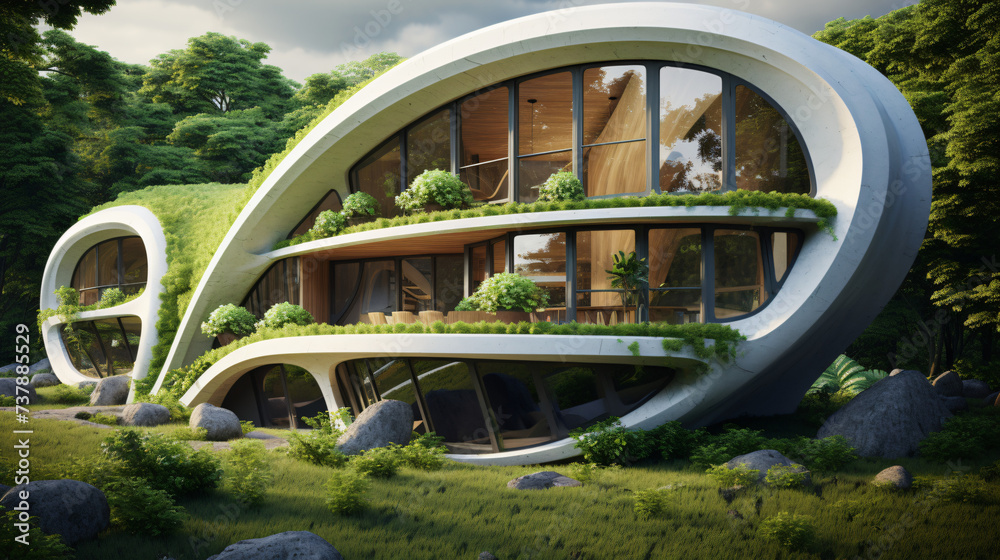 Eco sustainable home energy efficiency concept