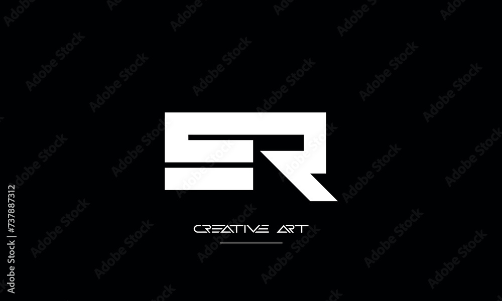 ER, RE, E, R abstract letters logo monogram ER, RE, E, R abstract letters logo monogram