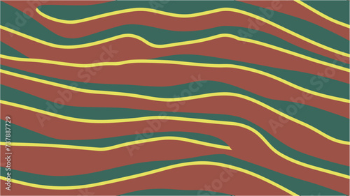 Background with color lines. Material design background for web and mobile. Colorful Groovy background design concept. Hippie style design. Different shades and thickness. Smooth pattern. Seamless.