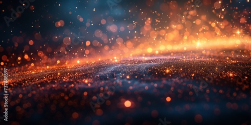 A dazzling abstract background with sparkling golden bokeh that evokes a sense of glamor and celebration.