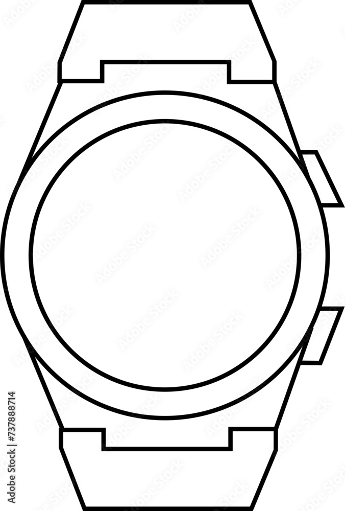 Smart hand watch with bracelet vector icon in trendy Linear Style with editable stock. Clock icon. Wristband or Wristwatch isolated on transparent background. Smartwatch design for apps and websites. Smart hand watch with bracelet vector icon in trendy Linear Style with editable stock. Clock icon. Wristband or Wristwatch isolated on transparent background. Smartwatch design for apps and websites.