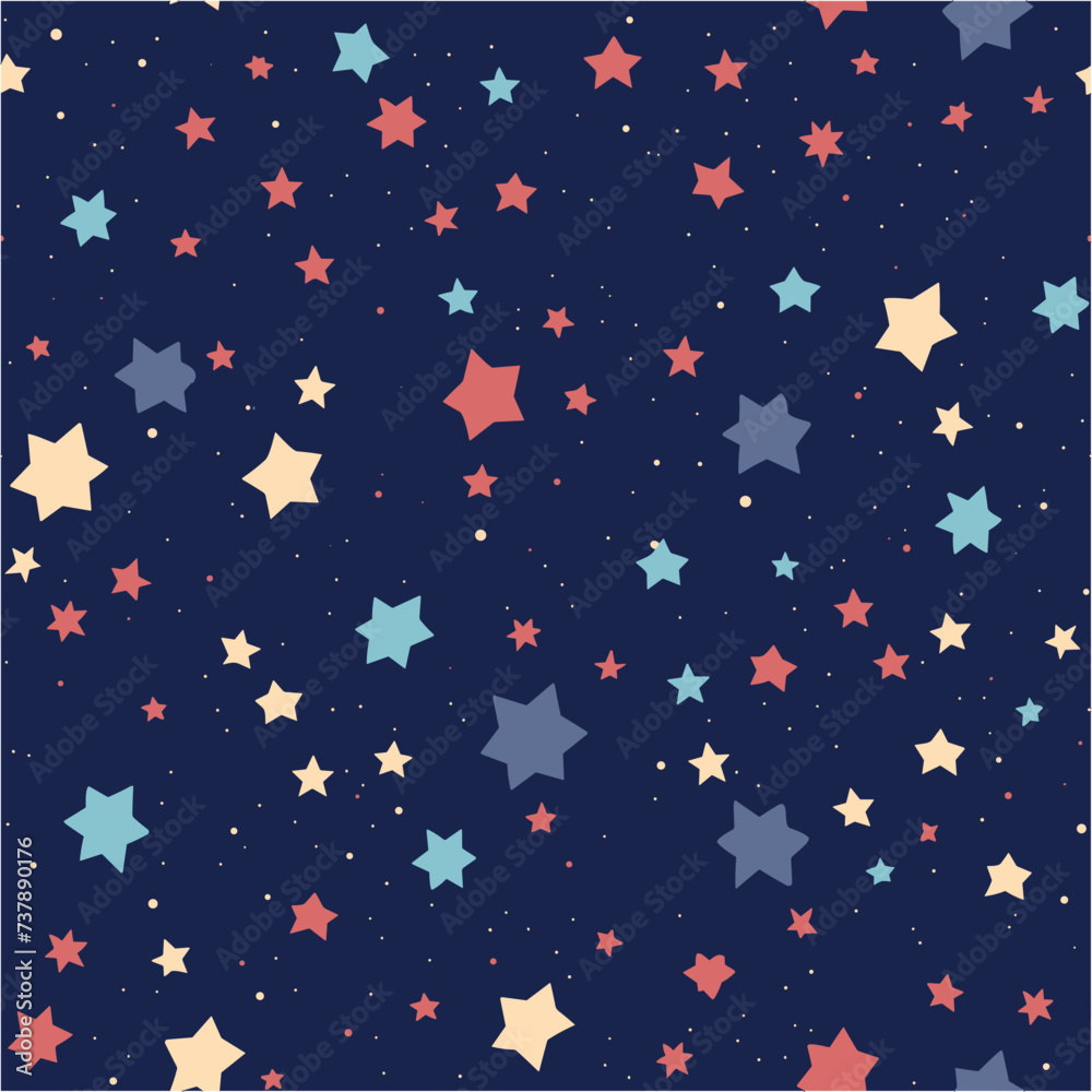 Colorful stars. Christmas New Year Magic Chaotic Sky Mystery Design Pic ...