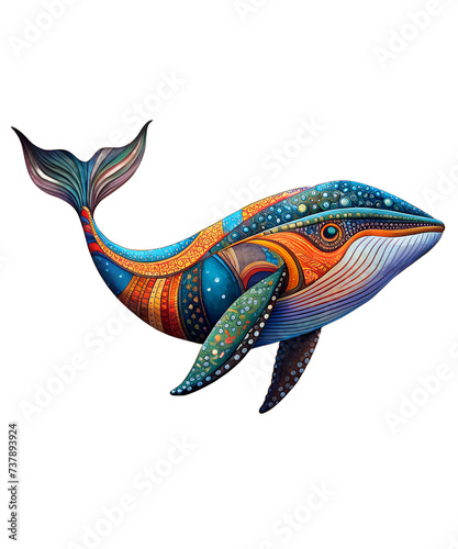 Whale Design Art Underwater
