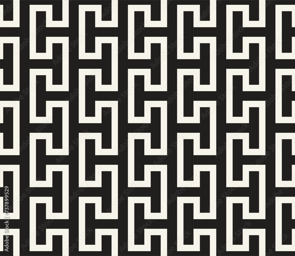 Vector seamless pattern. Repeating geometric elements. Stylish monochrome background design. Vector seamless pattern. Repeating geometric elements. Stylish monochrome background design.