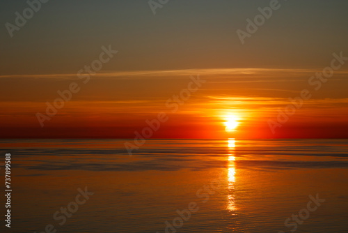 Magical sunset over the Gulf of Finland, Baltic sea © Elena Noeva