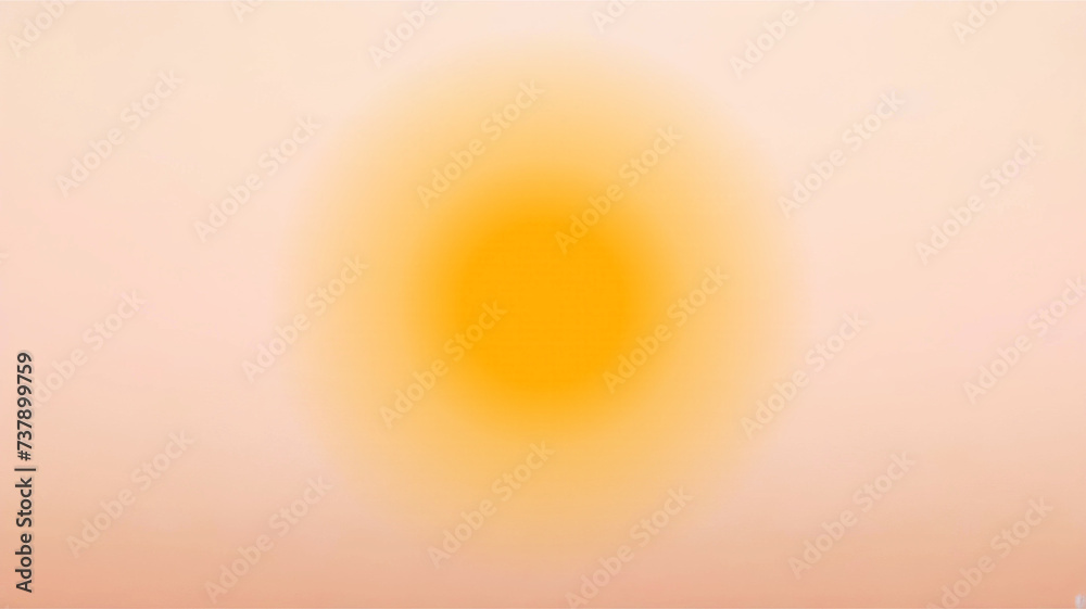 A large yellow glowing spot in the shape of a sun on a soft pink background A large yellow glowing spot in the shape of a sun on a soft pink background