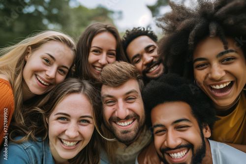 Group of various ages and nationalities friendsl traveling on holiday. Friendship, diversity concept