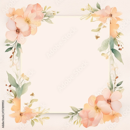 wedding card flower watercolor background 