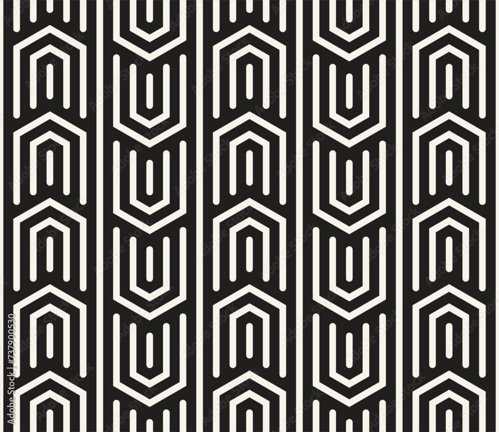Vector seamless pattern. Repeating geometric elements. Stylish monochrome background design. Vector seamless pattern. Repeating geometric elements. Stylish monochrome background design.