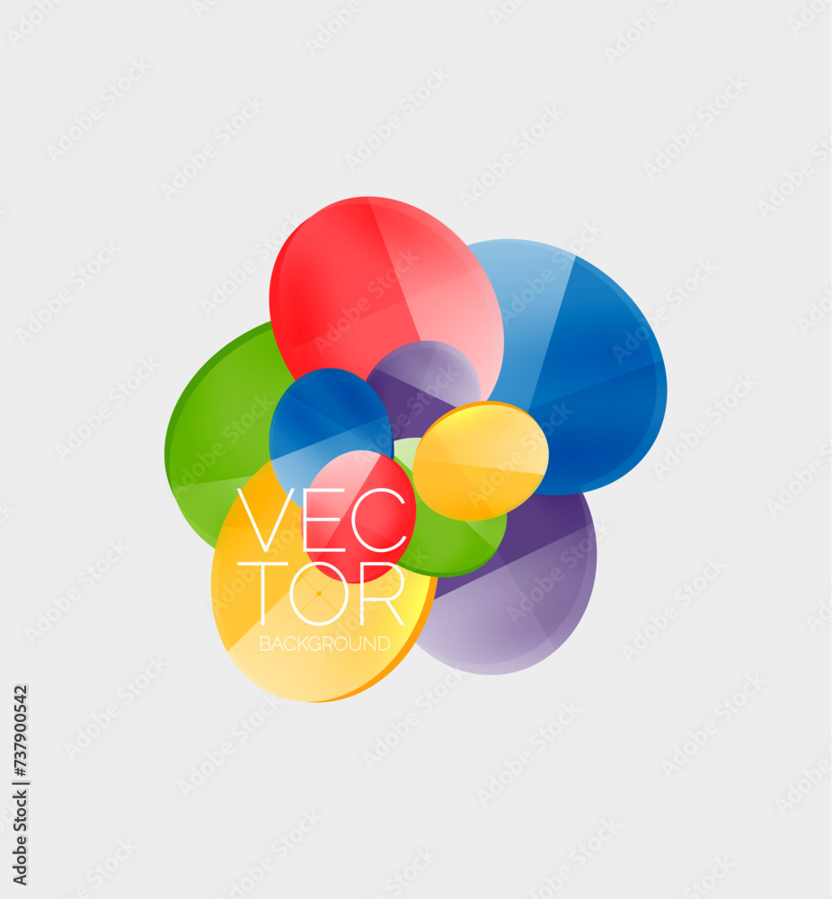 Obraz premium Geometric circles background. Creative minimal composition