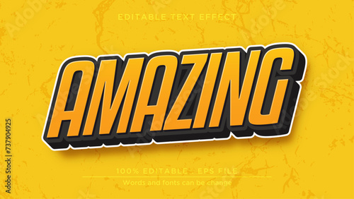Amazing 3d text effect vector template