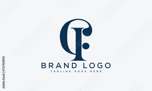 letter CF logo design vector template design for brand. photo