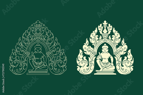 This figure inserts the figure of a deity at the center of the ornament.