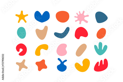 Wallpaper Mural Editable collection of abstract vector shapes. DIY graphic kit to create your own aesthetic art and design. Use on printable product, presentation, infographics, content, publication, packaging, UI Torontodigital.ca