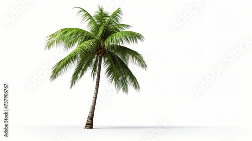 Coconut tree isolated on white background 