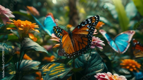 Diverse Colors in the Butterfly Garden, Spring Days © Flowstudio