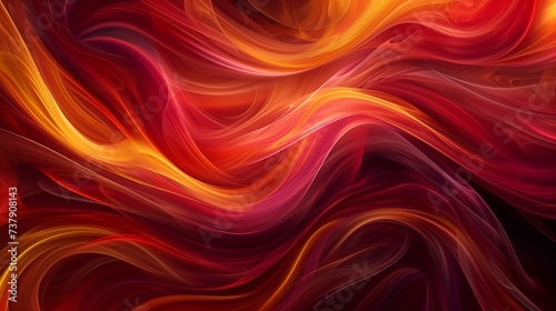 Delving into the World Mokupe of Leptop Screen with an abstract representation of flowing energy and dynamic motion  digital brushstrokes morphing and intertwining in a symphony of form and color