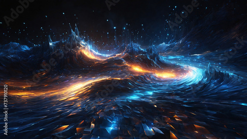 abstract fractal texture background 3D illustration