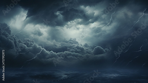 Dark dramatic sky and clouds photo