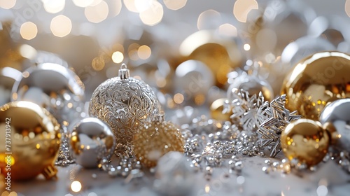 Silver and Gold Christmas Decorations 