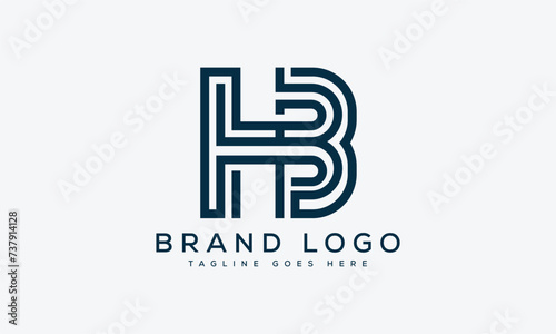 letter HB logo design vector template design for brand.