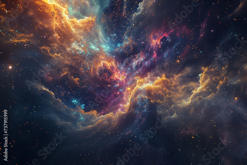 A dreamlike cosmic scene photo