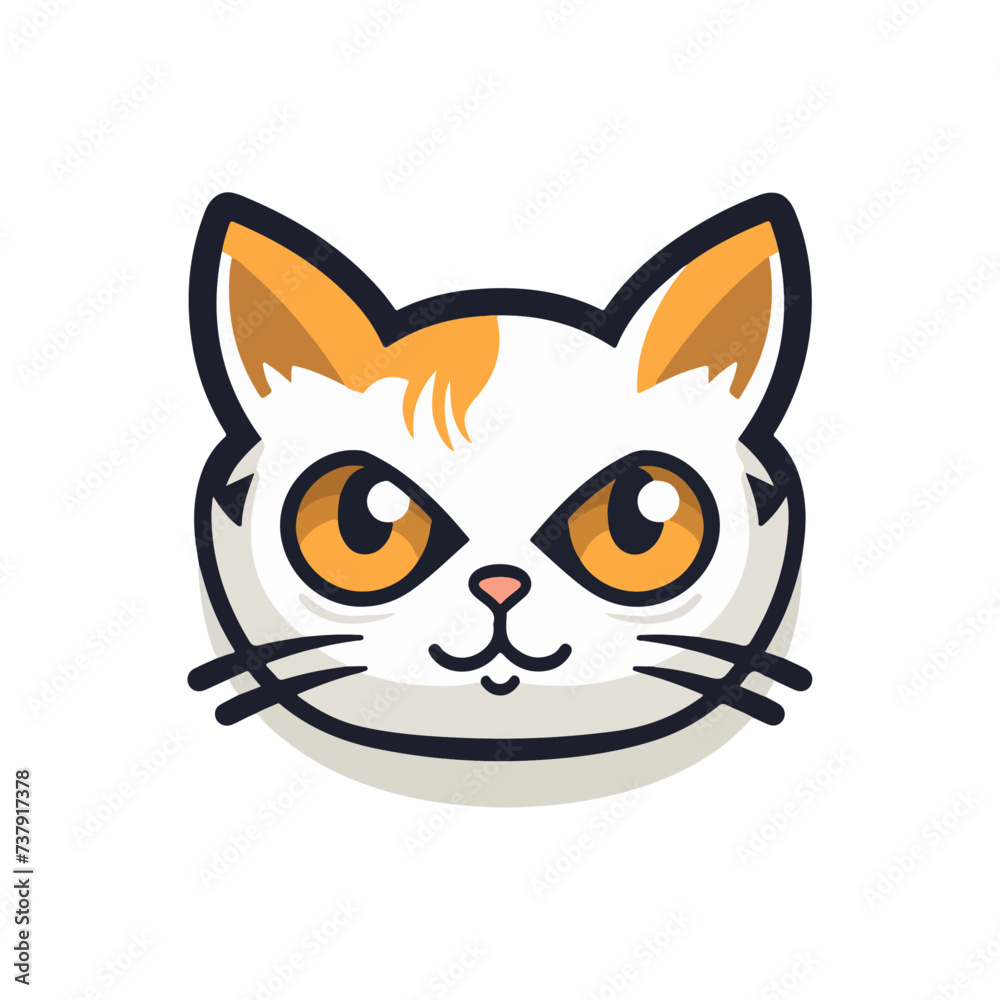 illustration of a adorable cute cat face for logo sign symbol sticker or any purpose vector v5 illustration of a adorable cute cat face for logo sign symbol sticker or any purpose vector v5