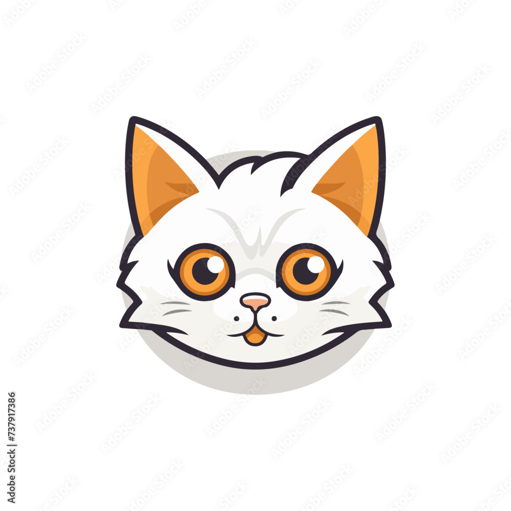 cartoon illustration of a adorable cute cat face for logo sign symbol sticker or any purpose vector v4 cartoon illustration of a adorable cute cat face for logo sign symbol sticker or any purpose vector v4