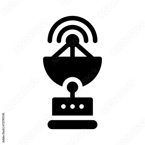 Obraz na plátne parabolic antenna glyph icon