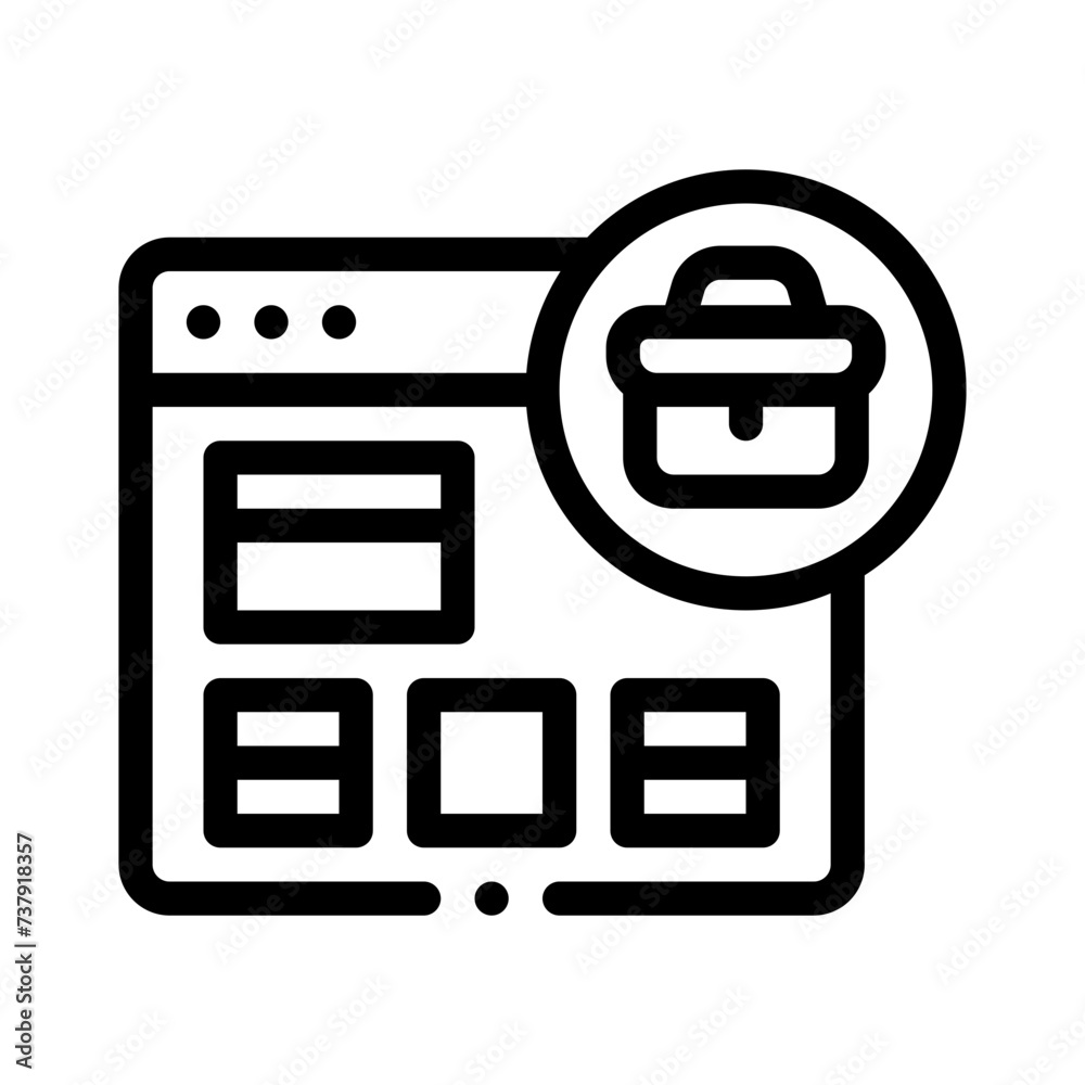 portfolio line icon portfolio line icon