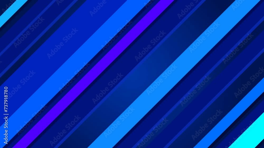 Abstract motion background with glowing blue neon lines moving ...