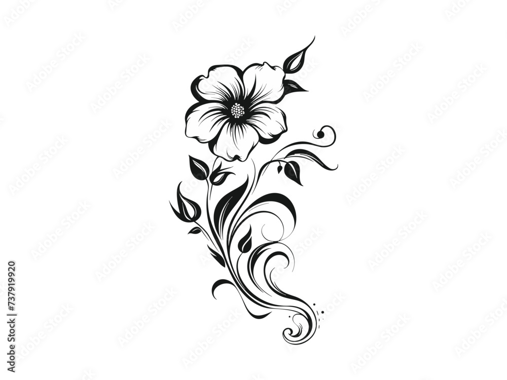 Beautiful minimalist flower illustration art. Beautiful minimalist flower illustration art.