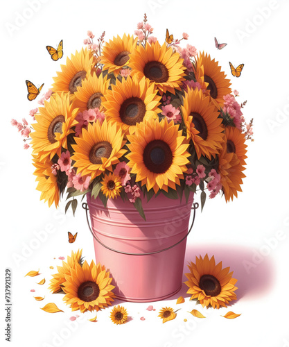 Watercolor Sunflower Clip Art