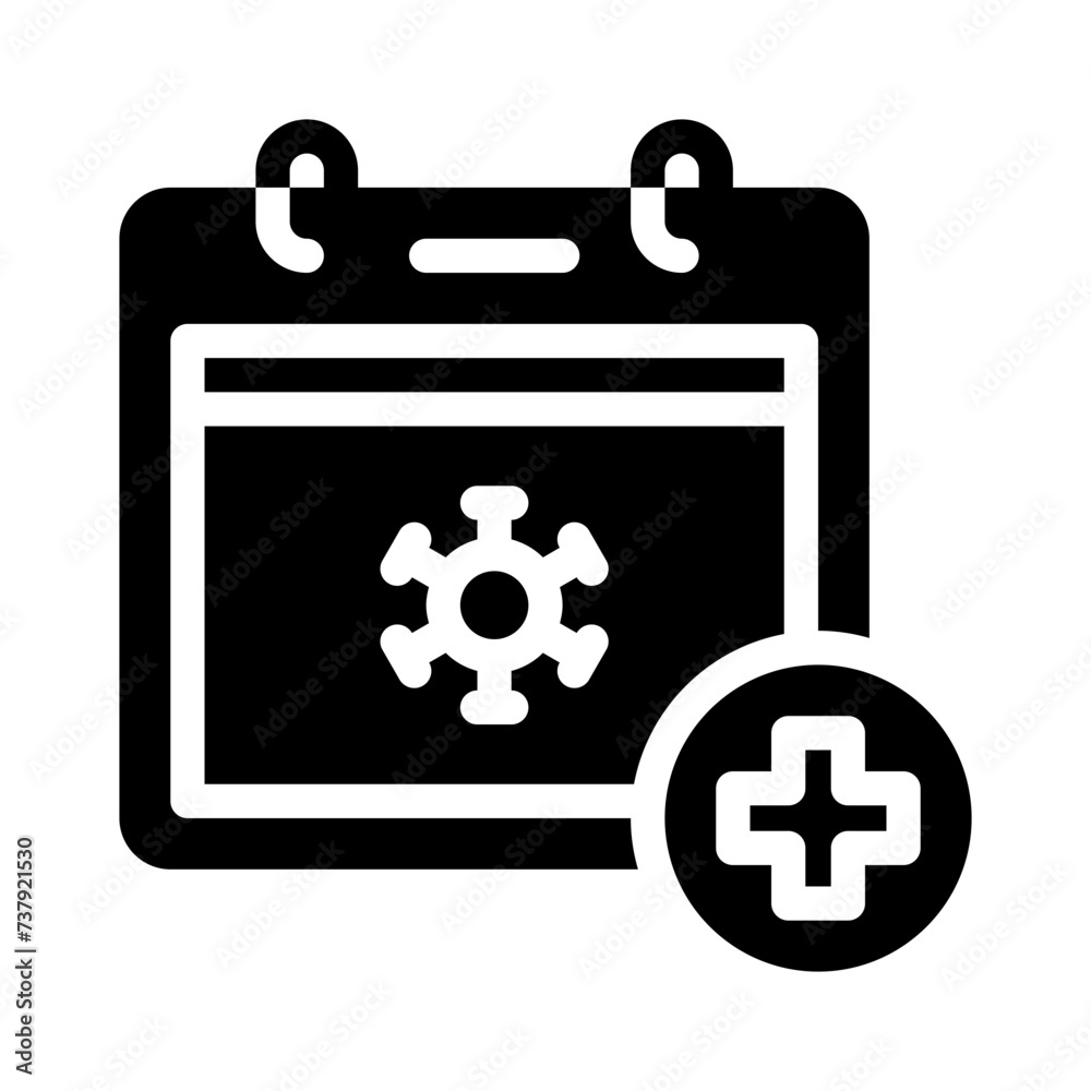 calendar glyph icon
