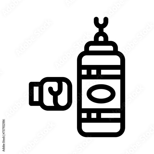 punching bag line icon