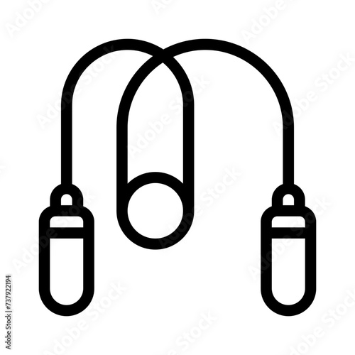 skipping rope line icon