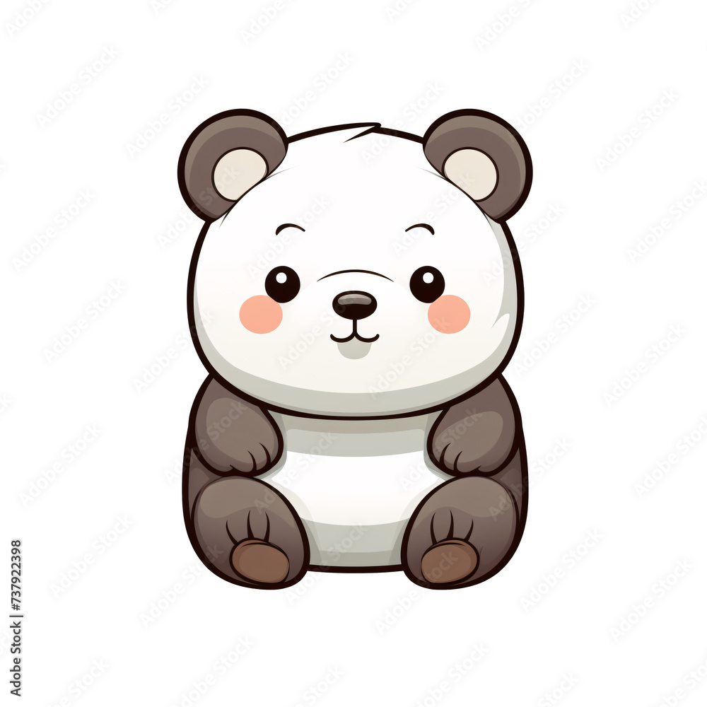 a cartoon of a panda bear