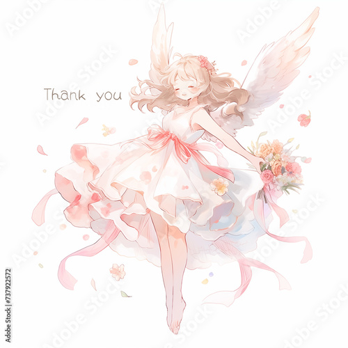 Wallpaper Mural thank youカードと天使の壁紙素材 Torontodigital.ca