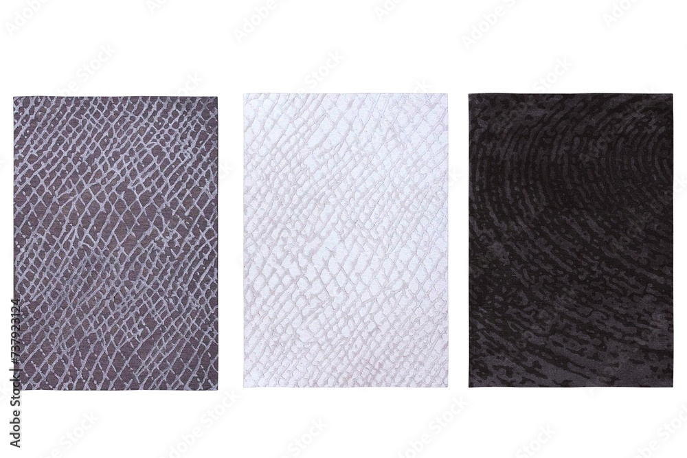 Fototapeta premium decorative rug for the interior isolated on white background, home decor, 3D illustration, cg render 